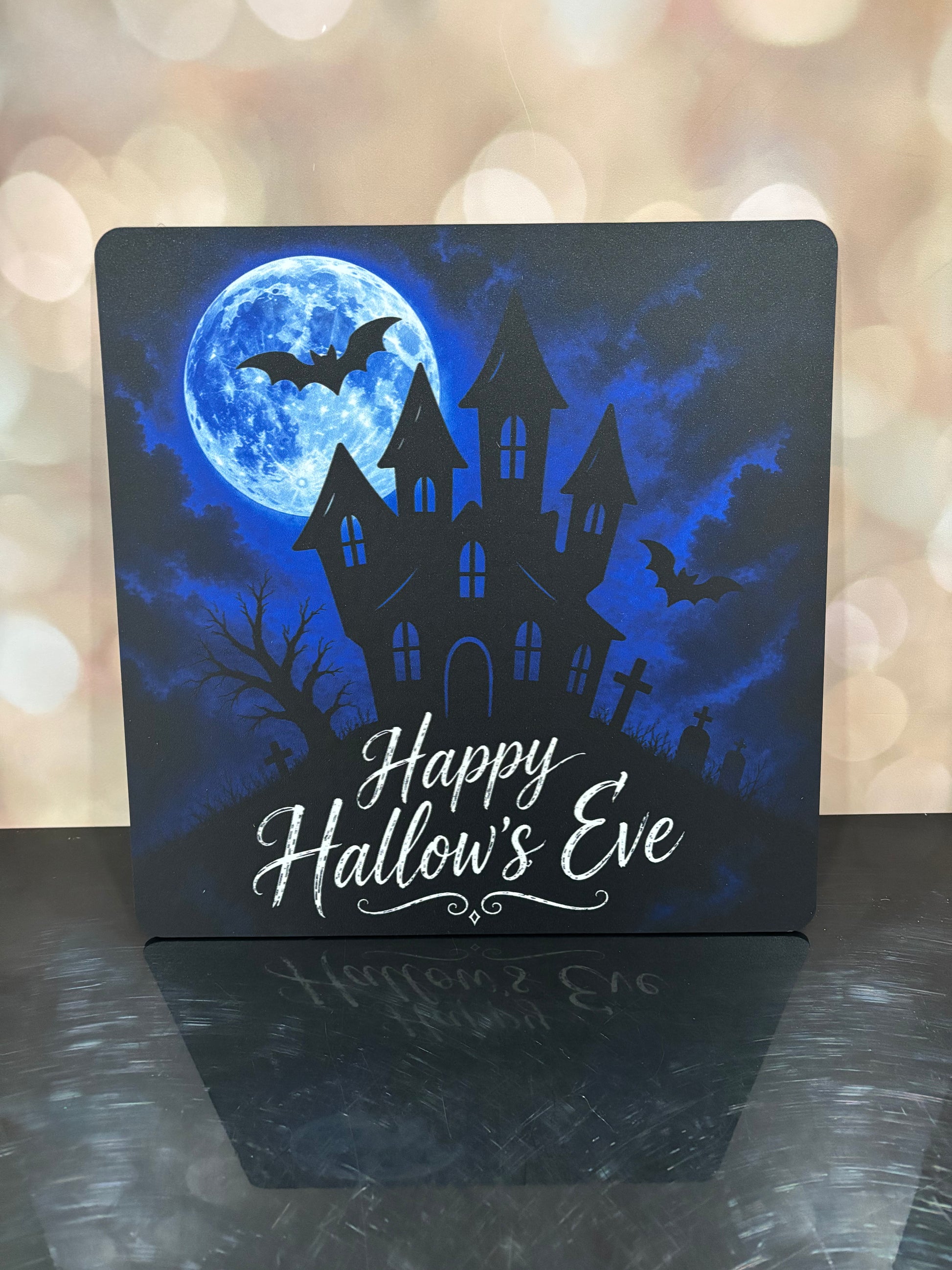Happy Hallow's Eve Sign 18" - Burlap and Bling Decor