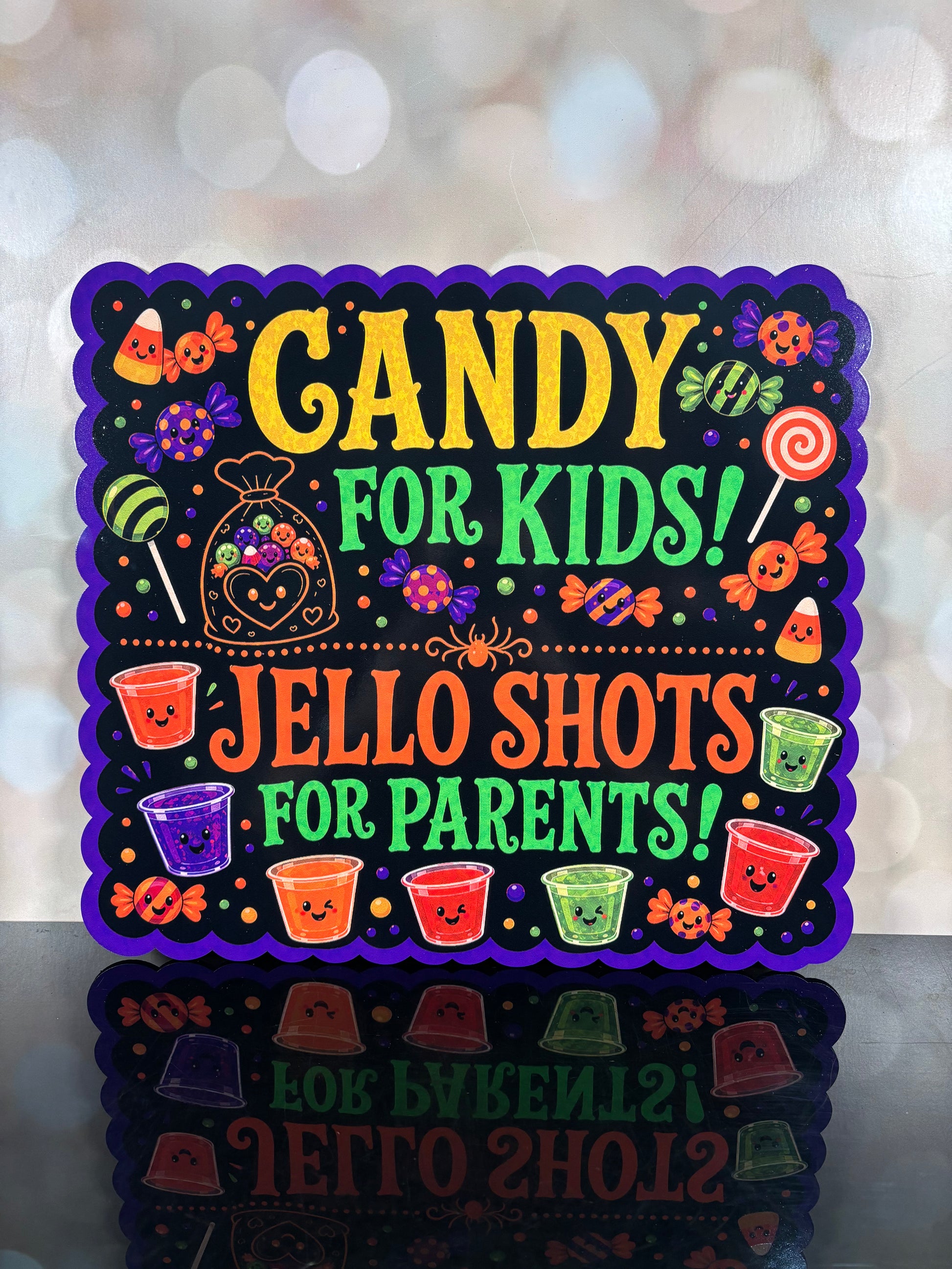 Candy For Kids/Jello Shots for Parents 14" - Burlap and Bling Decor