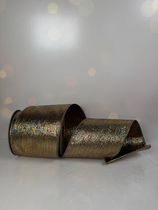 4“ x 10yds metallic splash, blue gold pink teal - Burlap and Bling Decor