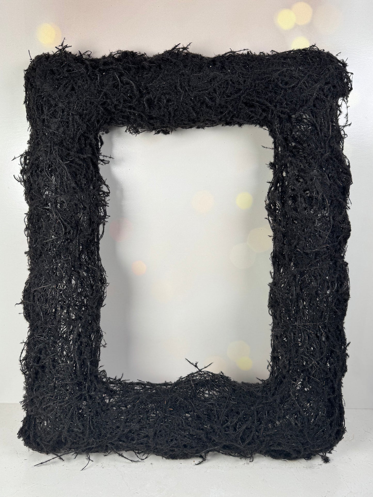 Moss Rectangle Black Wreath H19xW15 - Burlap and Bling Decor