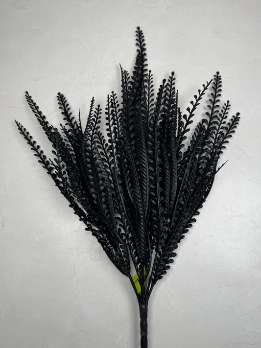 Button/Beaded Leaf Bush Black - Burlap and Bling Decor