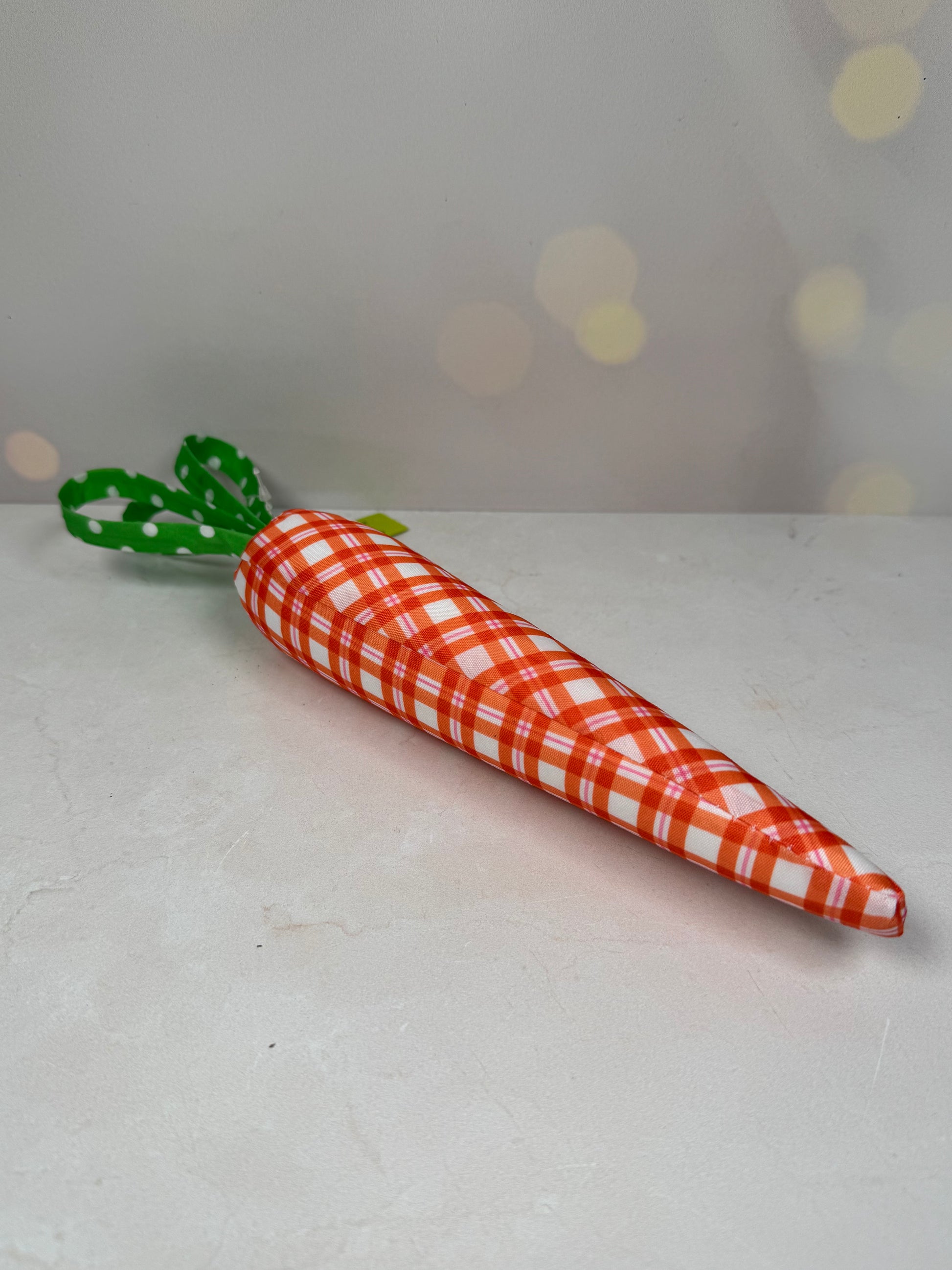 Plaid Carrot Orange 12" X 2" - Burlap and Bling Decor