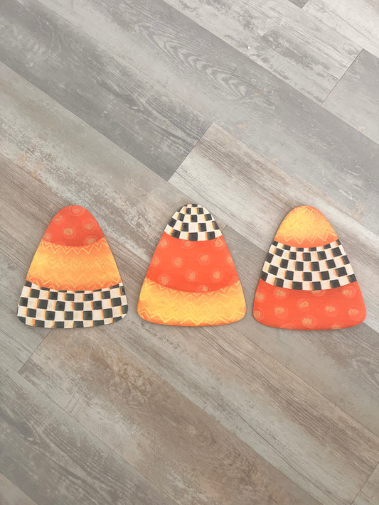 Elegant Candy Corn, Set of 3 - Burlap and Bling Decor