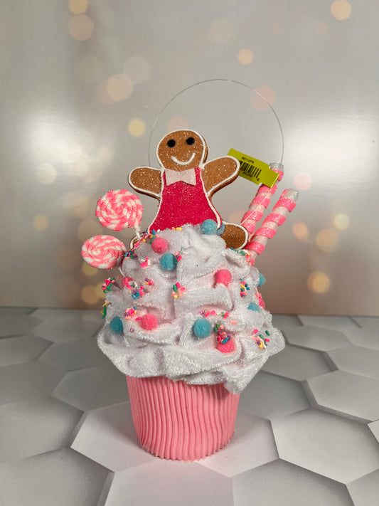 Gingerbread Cupcake H10xDIA6 Pink