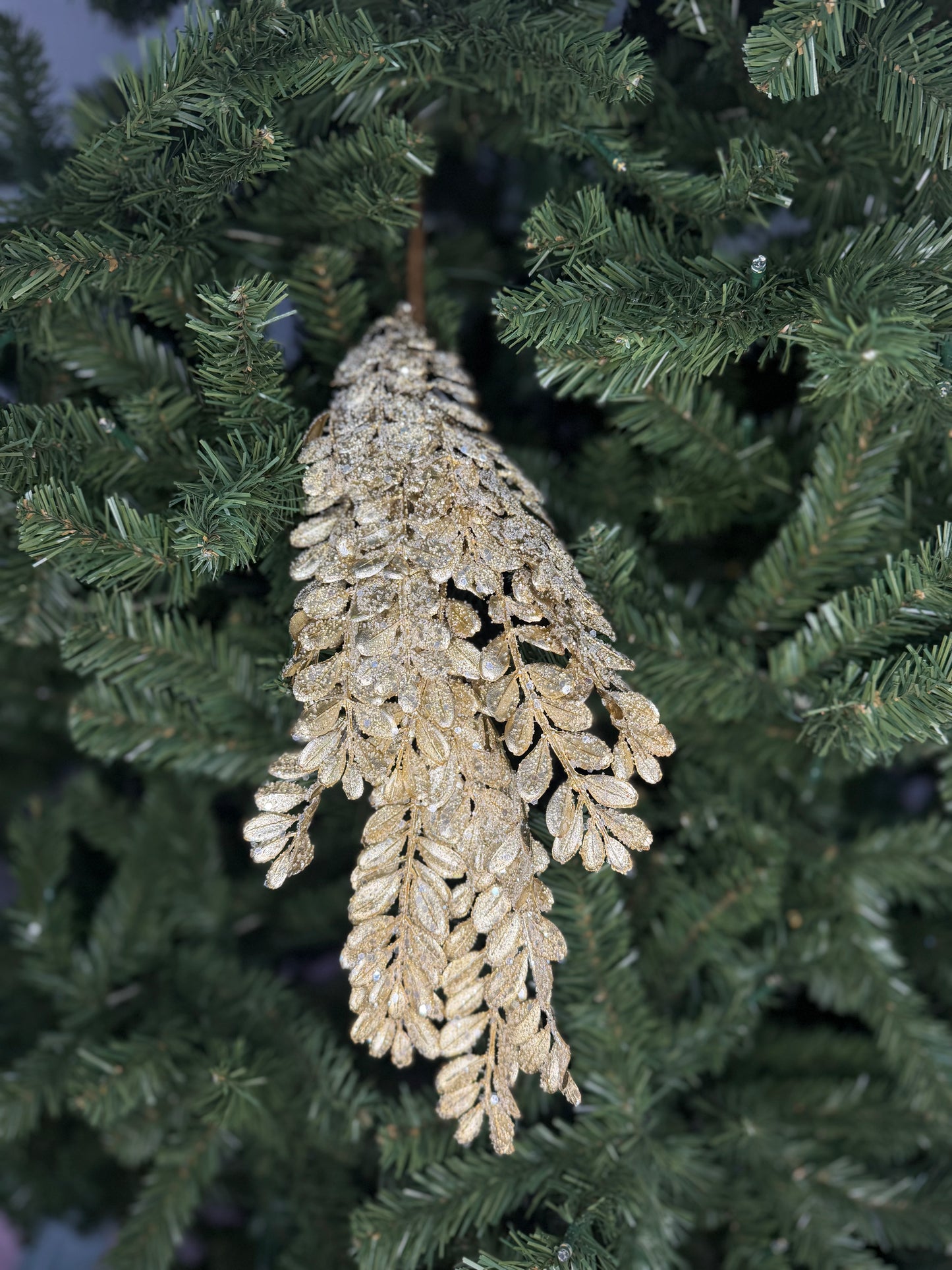 28" Gold and Champagne Laurel Leaf Spray