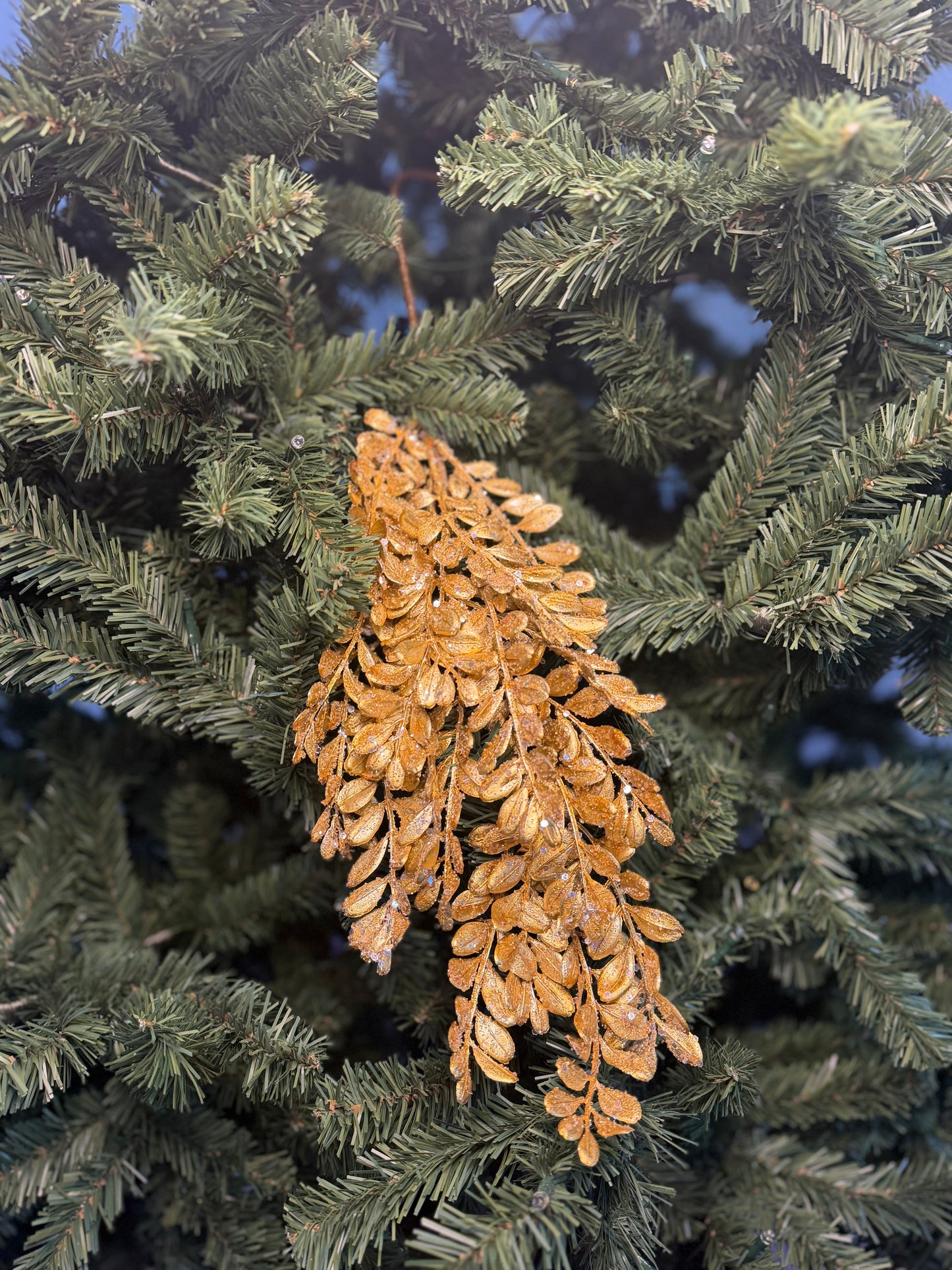 28" Gold and Champagne Laurel Leaf Spray