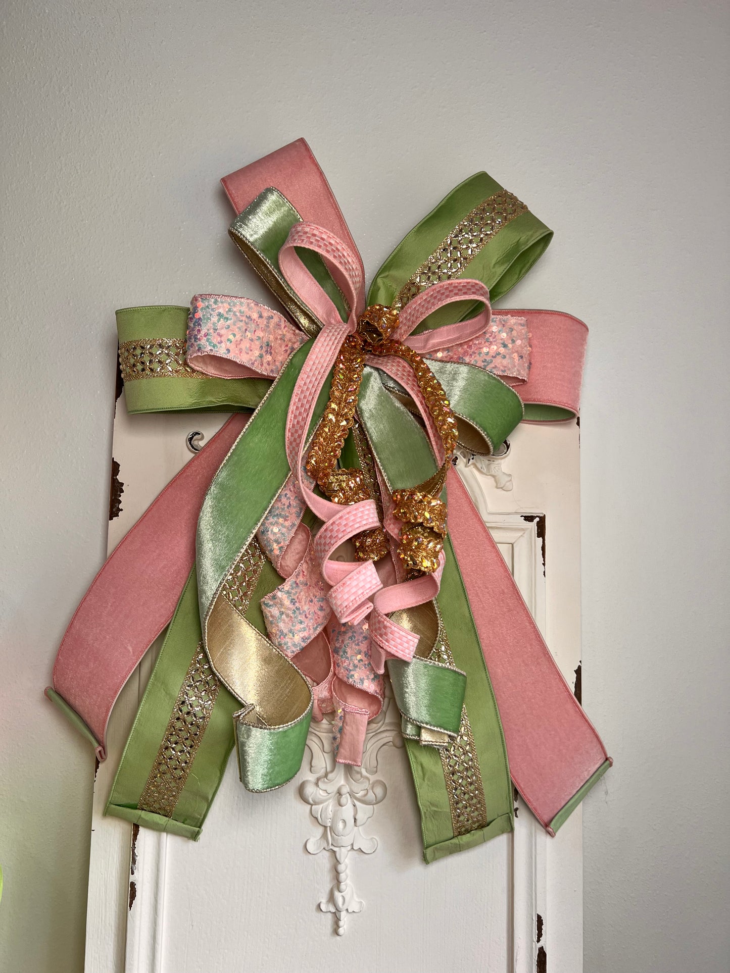 Pink and Mint Bow