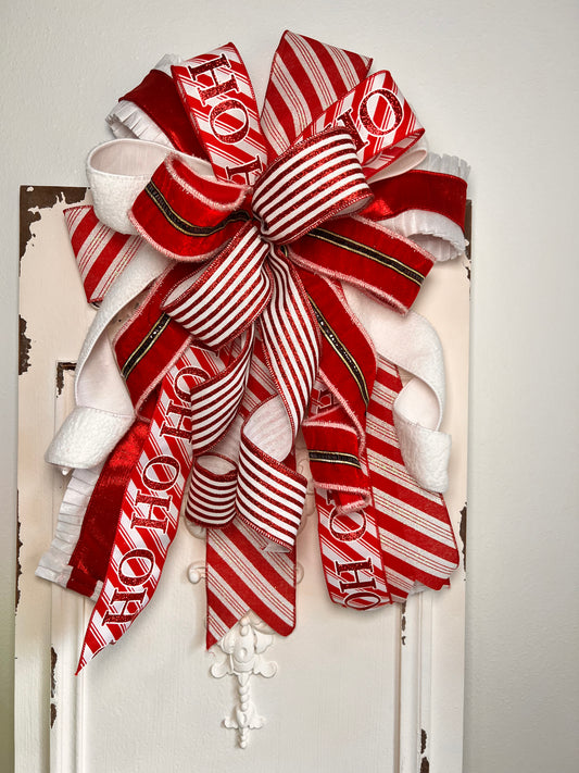 Peppermint Stripe Bow