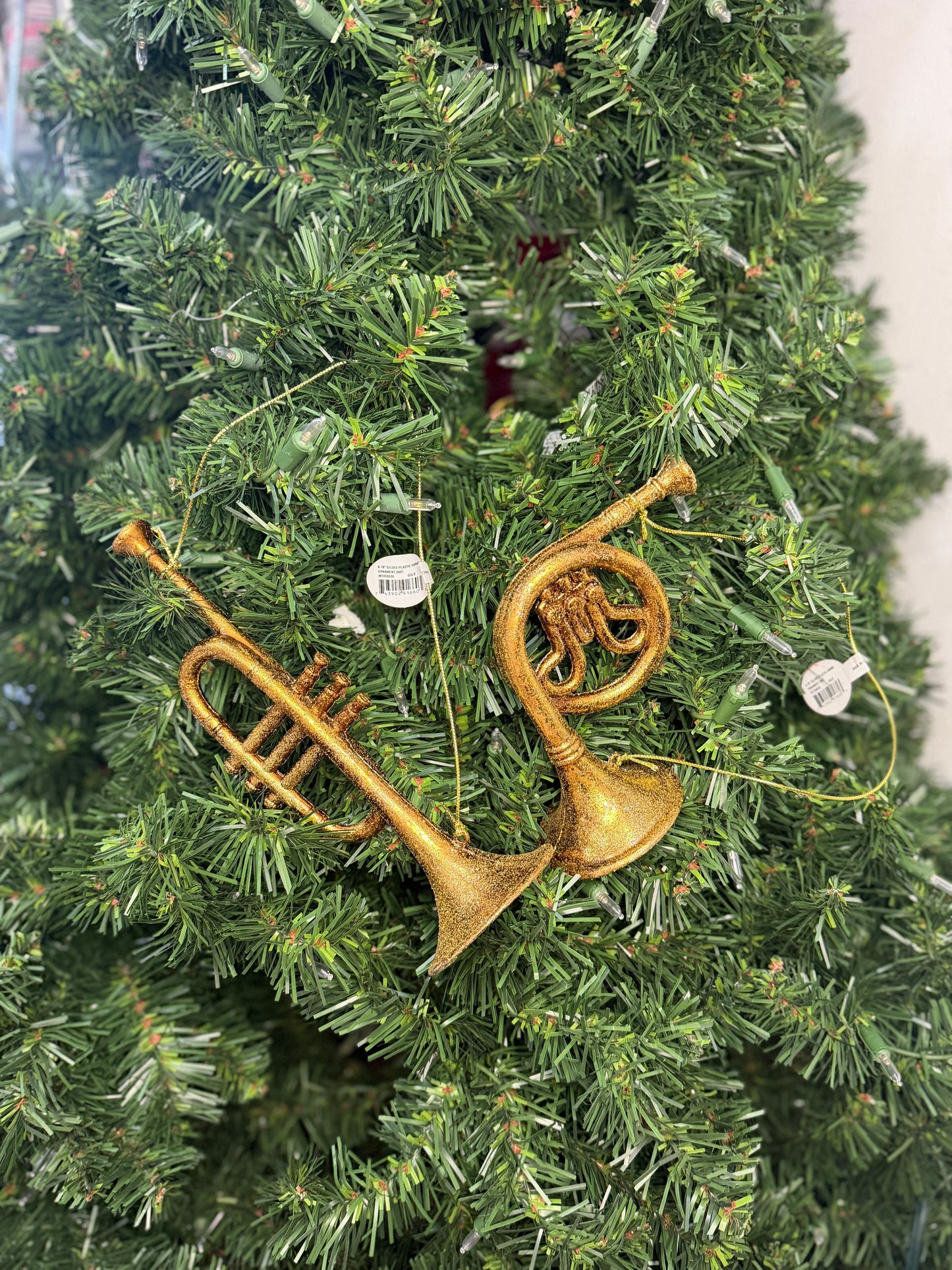 GILDED HORNS ORNAMENT- 8-10"  AST" choose one - Burlap and Bling Decor