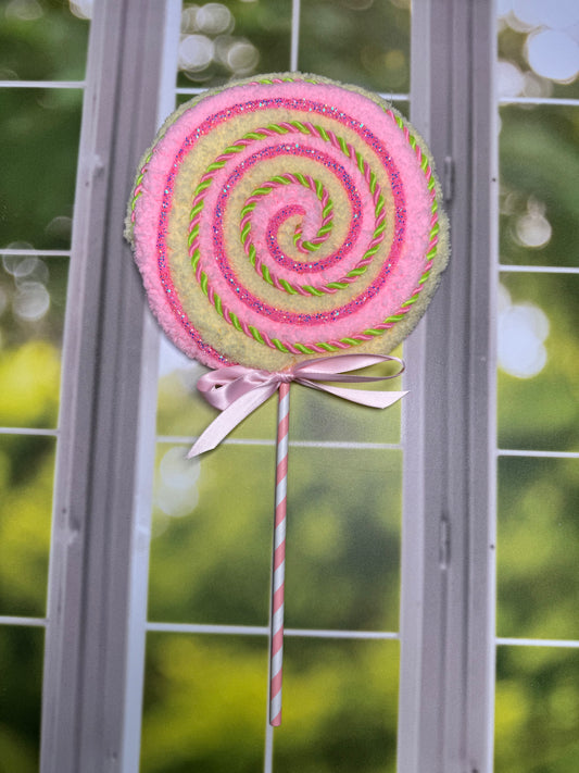 Yellow Pink Lollipops - Burlap and Bling Decor