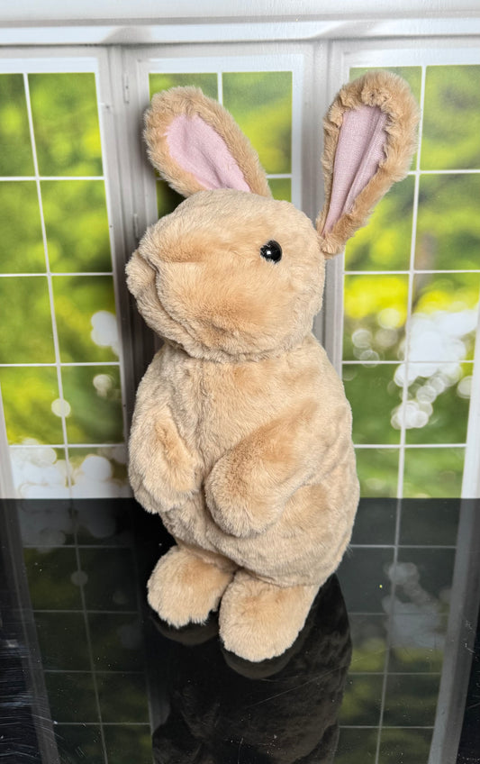 15.25"H X 10.25"L STANDING RABBIT TAN - Burlap and Bling Decor