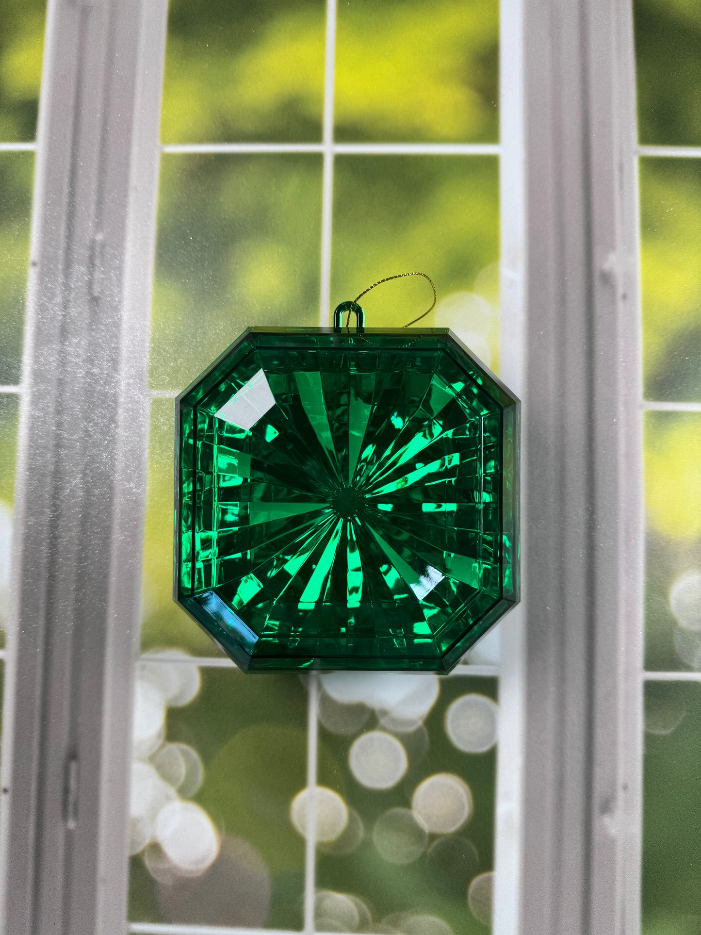 Starburst Square Jewel 4.5" Dark Green - Burlap and Bling Decor