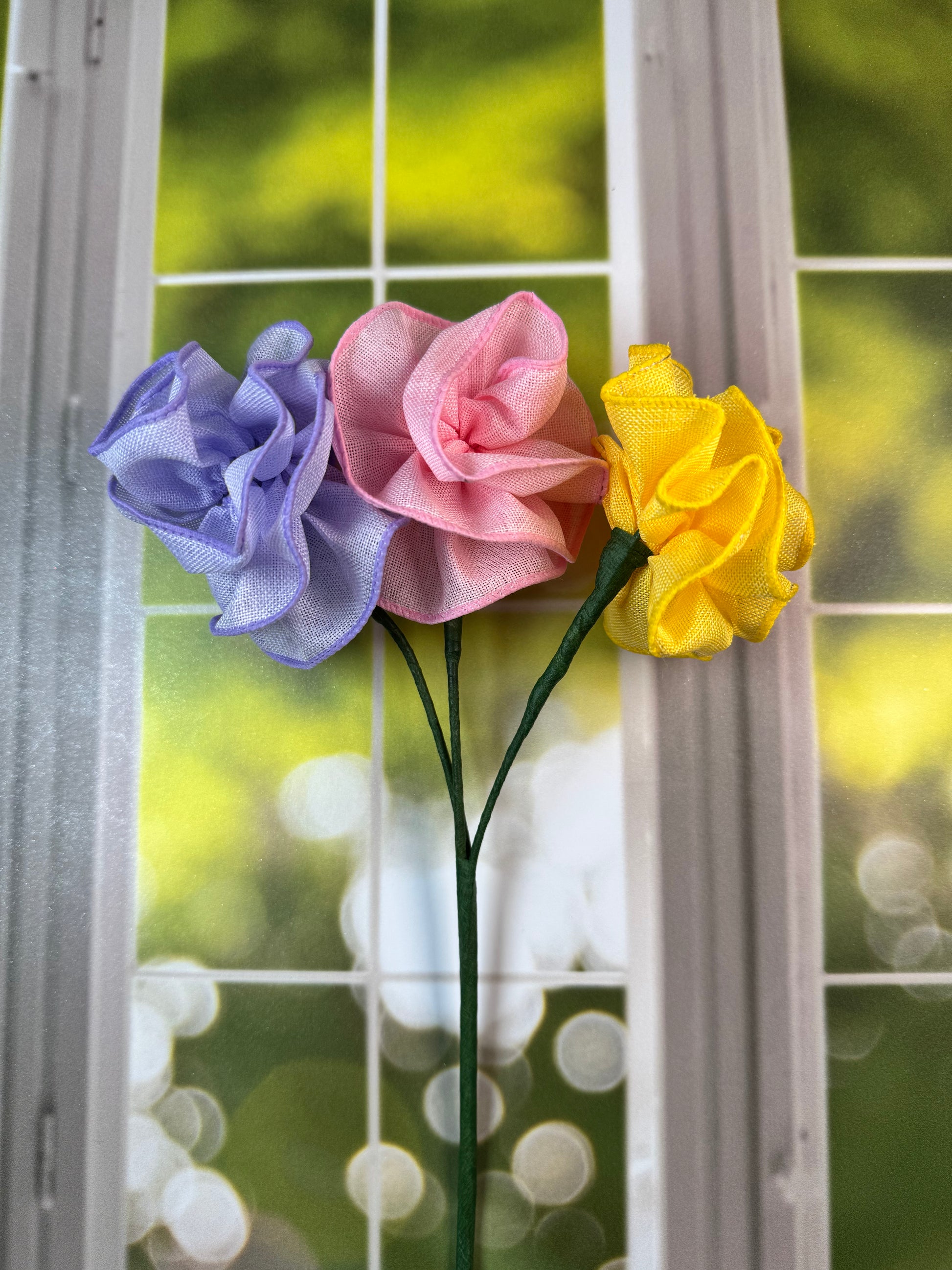 SPRING RIBBON ROSES - Burlap and Bling Decor
