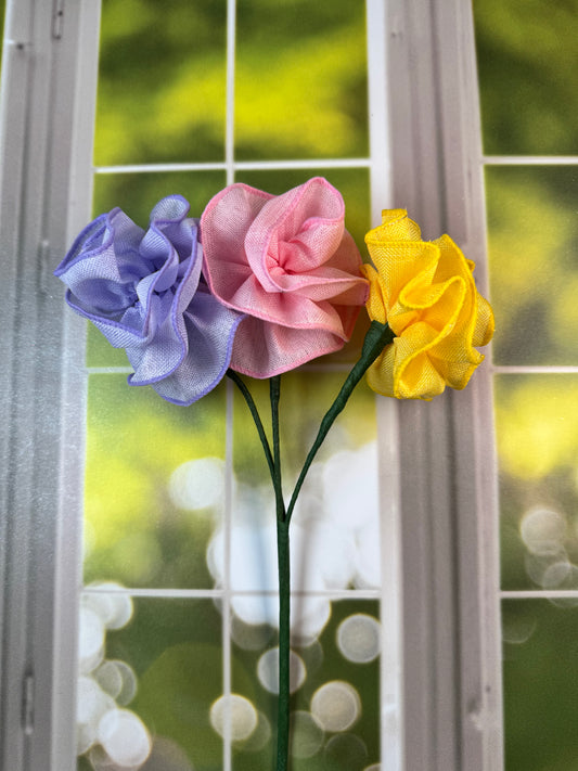 SPRING RIBBON ROSES - Burlap and Bling Decor