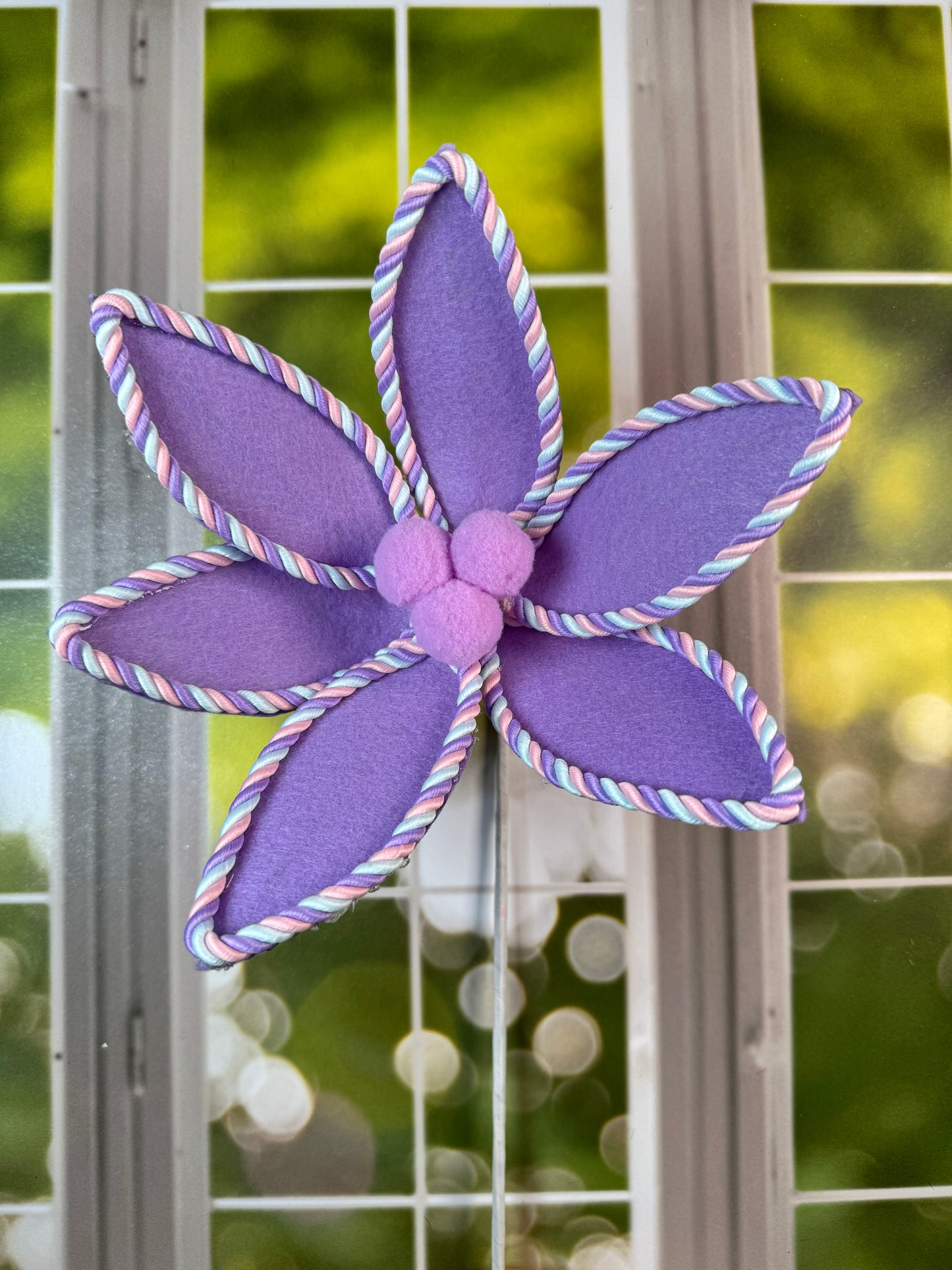 LAVENDER FELT FLOWERS - Burlap and Bling Decor