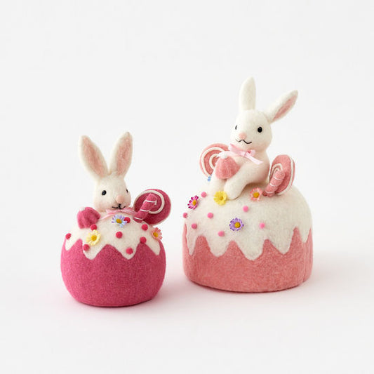 Bunny Gumdrop, 2 Asst, light weight, 10.25", 12.25" Pink, Hot Pink, CHOOSE ONE - Burlap and Bling Decor