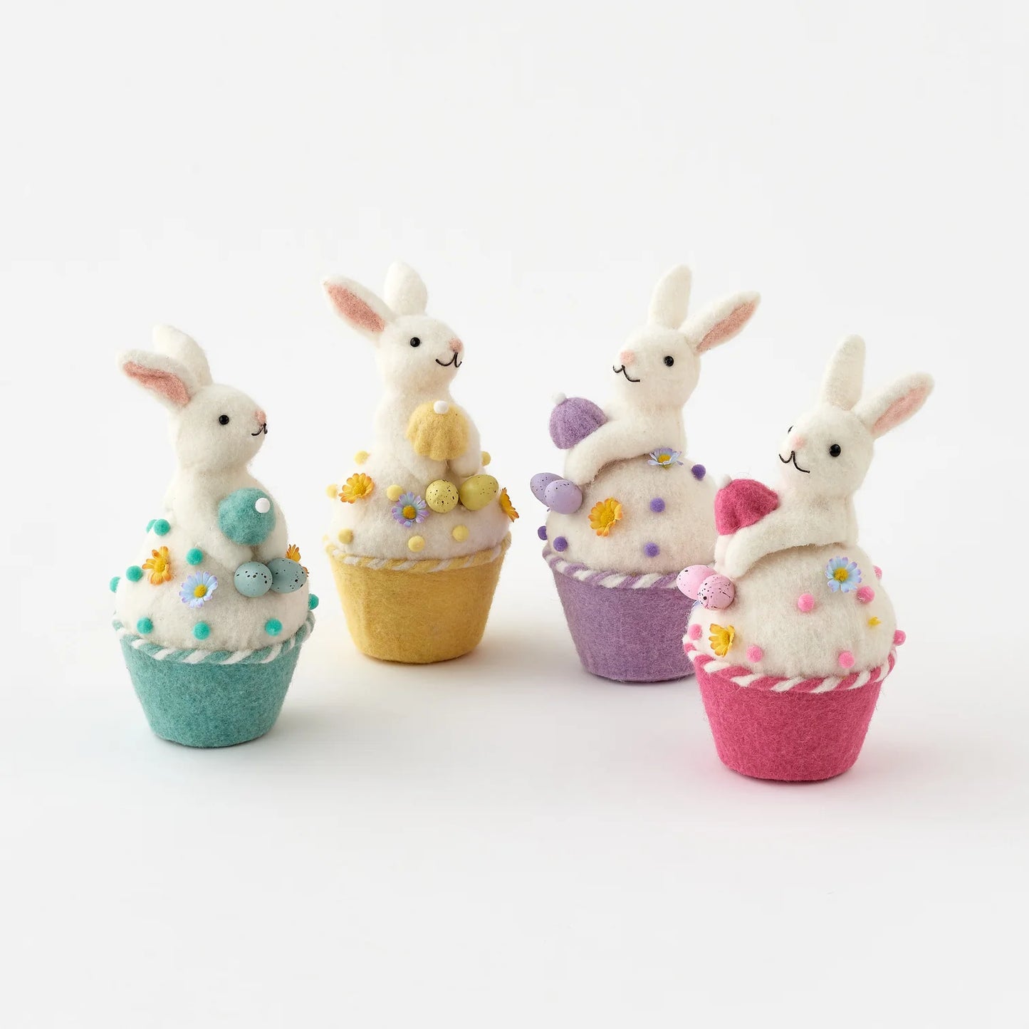 Bunny Cupcake - 4 Assorted Colors - Burlap and Bling Decor