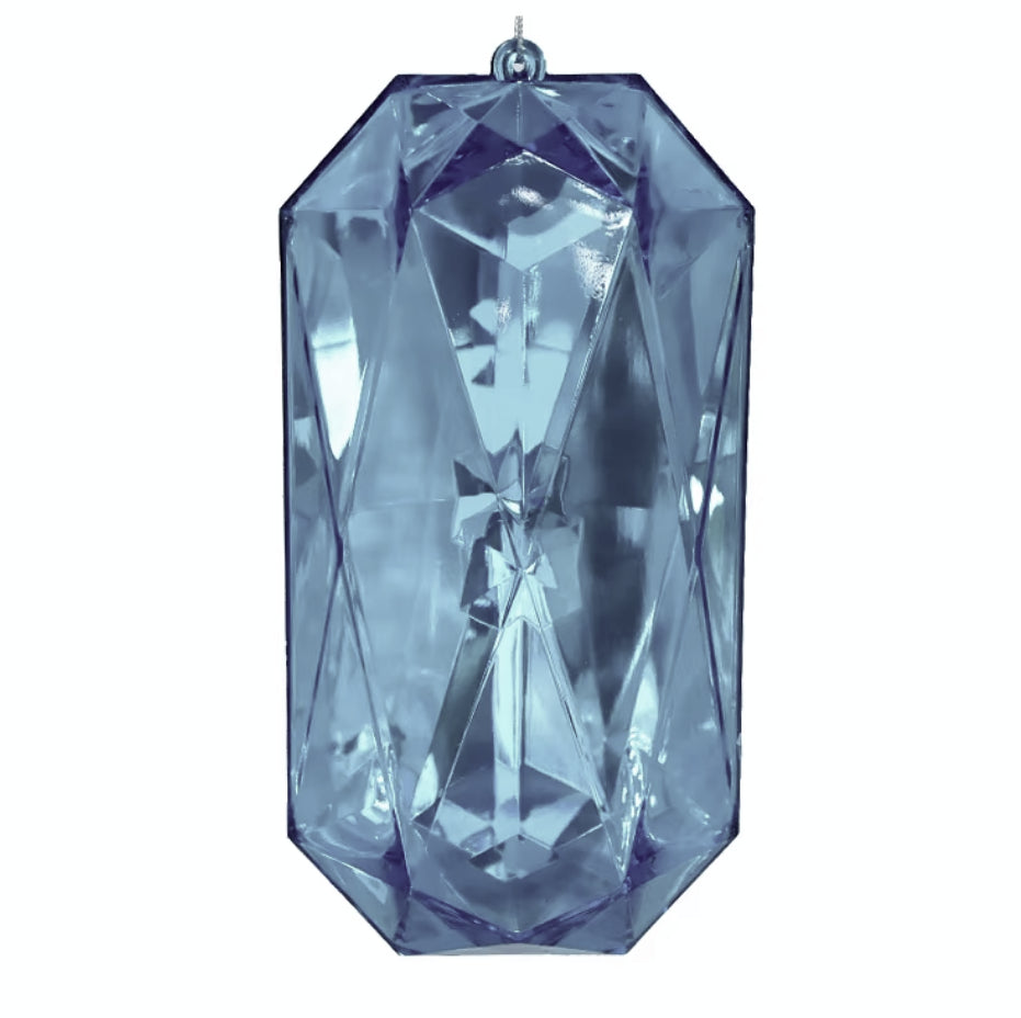 9" Emerald Cut Jewel Light Blue - Burlap and Bling Decor