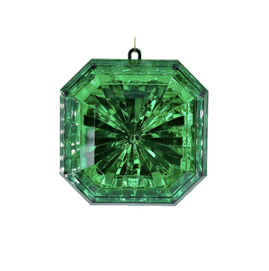 Starburst Square Jewel 4.5" Dark Green - Burlap and Bling Decor