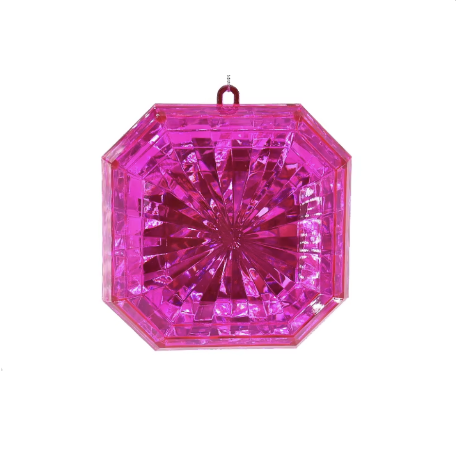 Starburst Square Jewel 4.5" Fuchsia - Burlap and Bling Decor