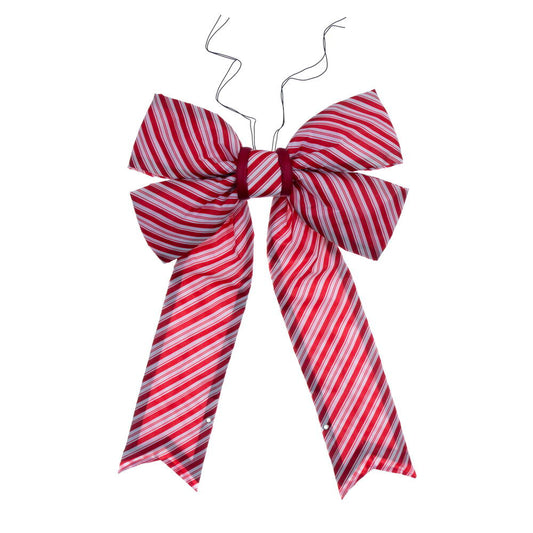 24" x 30" Red-White Outdoor Christmas Bow