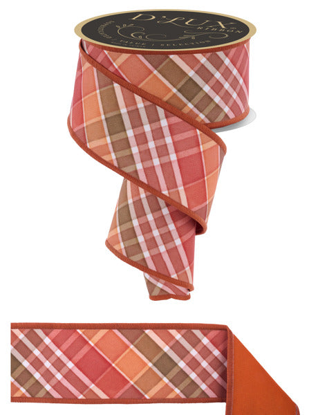 2.5"X10YD BOLD PLAID/FUSED IVORY/MULTI - Burlap and Bling Decor