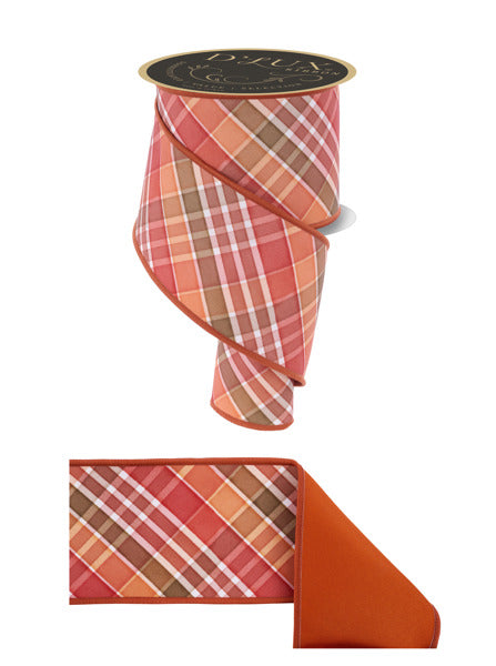 4"X10YD BOLD PLAID/FUSED IVORY/MULTI - Burlap and Bling Decor