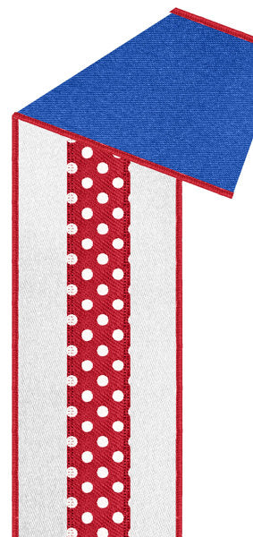 2.5"X10YD 3-IN-1 POLKA DOT/FUSED RED/WHITE/ROYAL BLUE