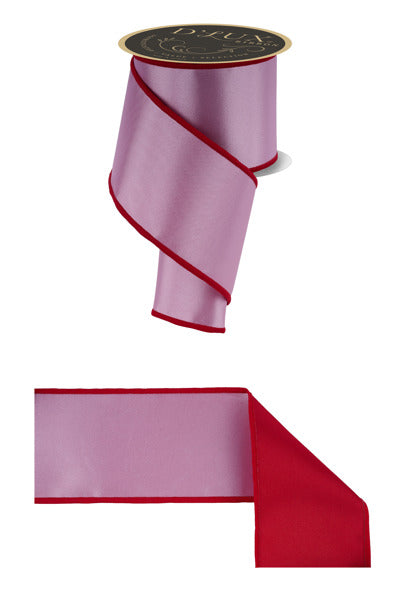 4"X10YD SATIN FUSED BRIGHT PINK/RED - Burlap and Bling Decor