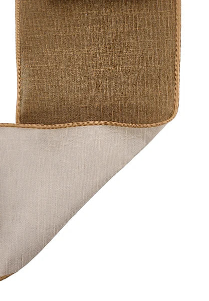 4"X10YD DUPIONI ANTIQUE GOLD/CREAM