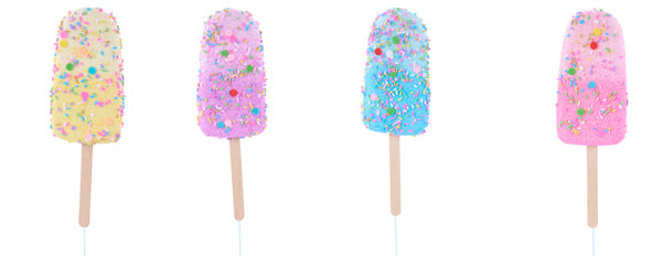 11.5"L SPRINKLES/CONFETTI POPSICLE PICK 4 ASST LAV, BLU, PNK, YLW, PICK ONE - Burlap and Bling Decor