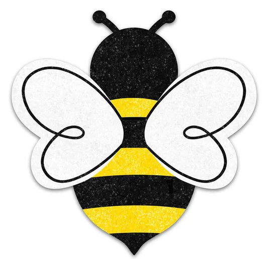 20" THICK GLITTERED EVA BUMBLE BEE BLACK/YELLOW