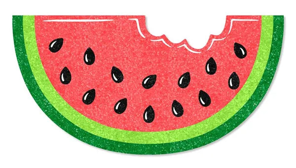 20"W X 10.25"H GLITTERED EVA WATERMELON PINK/GREEN/BLACK/WHITE - Burlap and Bling Decor