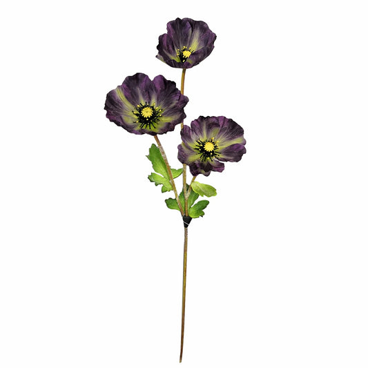 Purple Oriental Poppy Spray - Burlap and Bling Decor