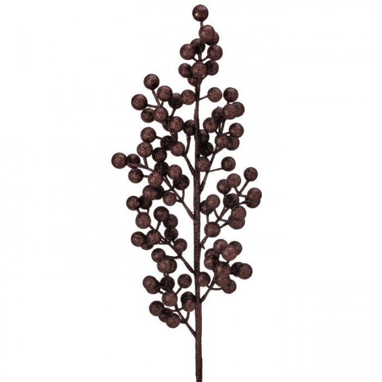 24"GLITTERED CLUSTER BERRY SPIKE CHOC