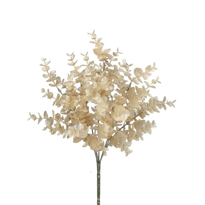 17" GLITTER METALIC EUCALYPTUS SPRAY BUSH CHAG