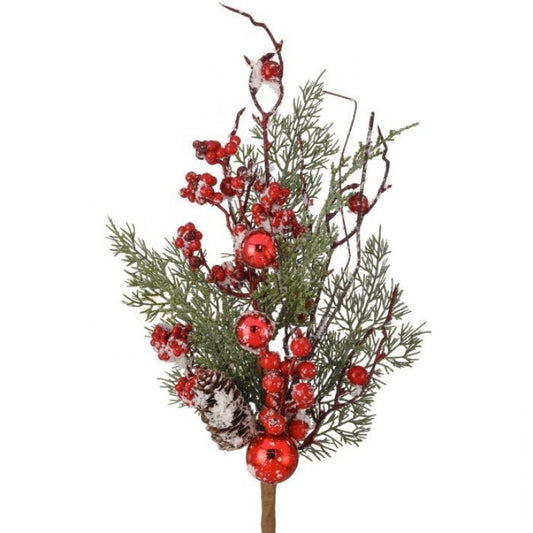 19" WINTERS SNOW BERRY SPRAY NRDG