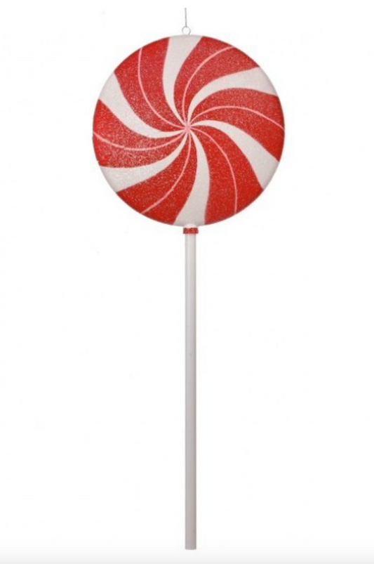 26" VP PEPPERMINT SWIRL LOLLIPOP - Burlap and Bling Decor