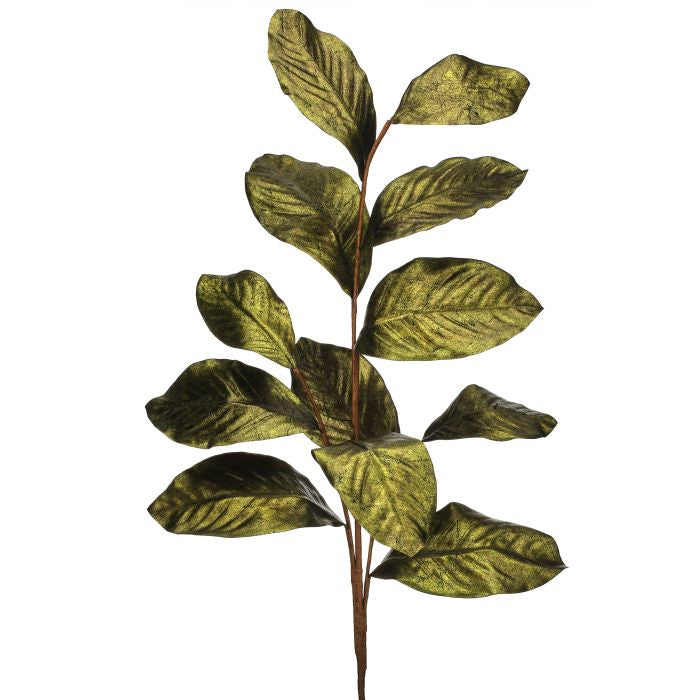 37" GILDED MAGNOLIA LEAF SPRAY GRN