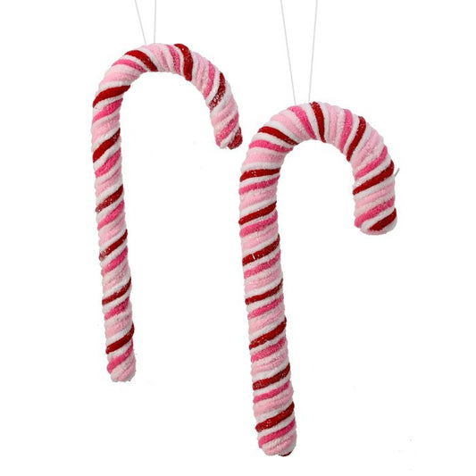 11.5-12" CHENILLE SWEETS CANDY CANE SET/2 RDPI