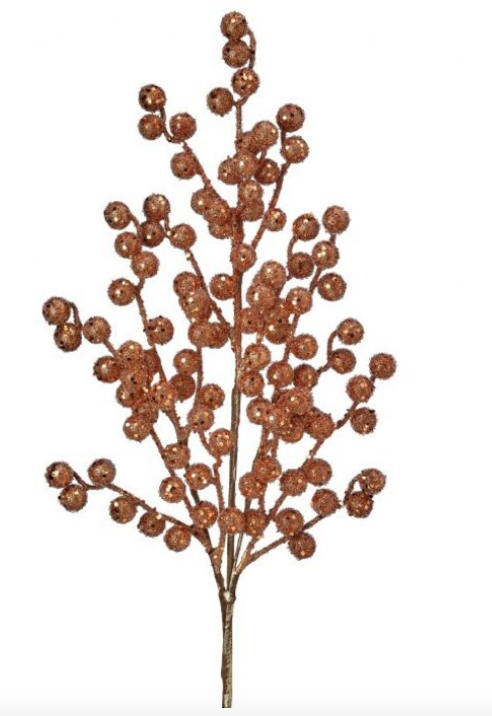 29" METALLIC GLITER BERRY SPRAY LIGHT COPPER - Burlap and Bling Decor