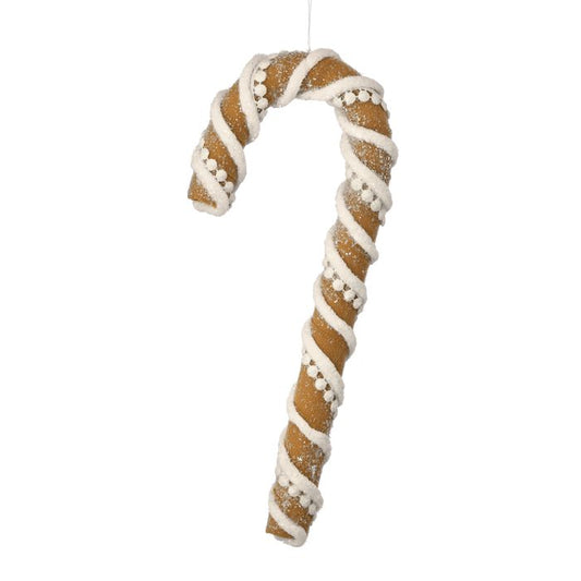 12" GINGERBREAD CANDY CANE ORNAMENT BRWH