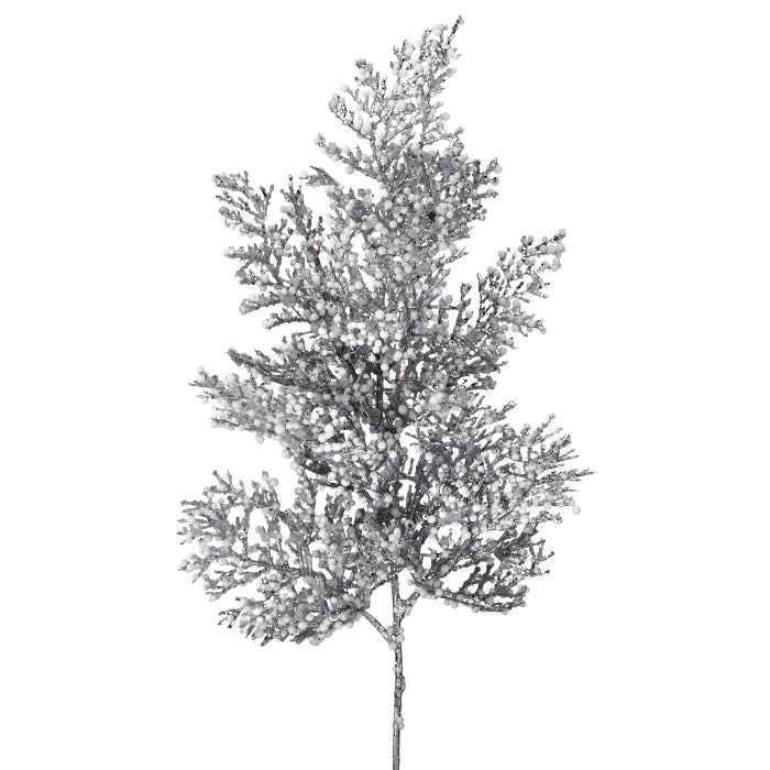 18" SNOW BUBBLE CEDAR PICK - Burlap and Bling Decor