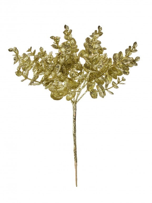 11" GLITTER MINI EUCLYPTUS BUSH CHAM