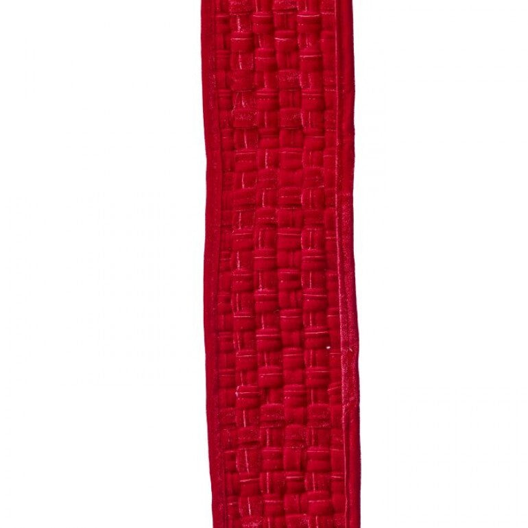 5"X3Y VELVET BRAIDED RIBBON RED