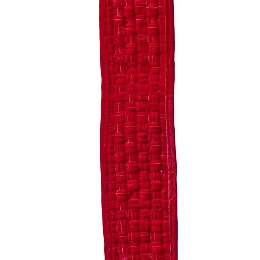 5"X3Y VELVET BRAIDED RIBBON RED