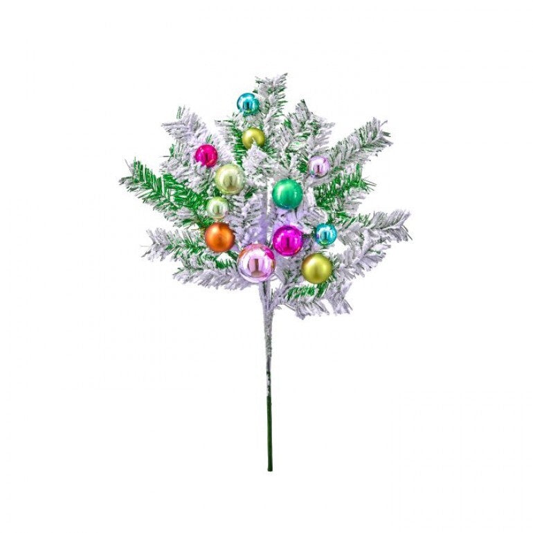 20" SNOW GLITTER/BALL RETRO PICK HOMU