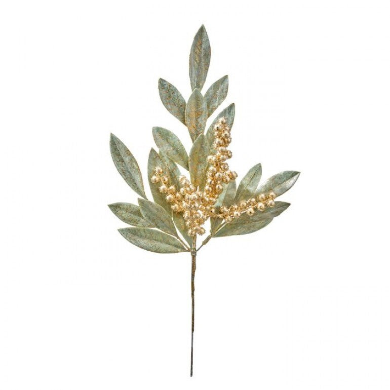 18" GOLD BERRY BAY LEAF PICK MATC