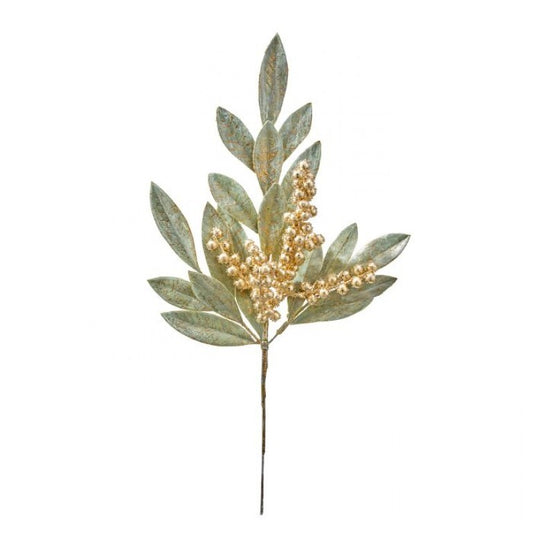 18" GOLD BERRY BAY LEAF PICK MATC