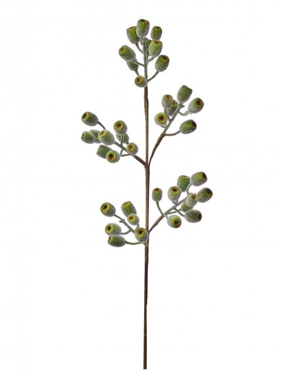 23" BEADED GLITTER ROSEHIP SPRAY GRN